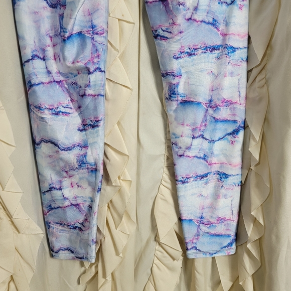 TEREZ Active Super High Band 7/8 Legging in Blue Marble Large - Picture 8 of 13